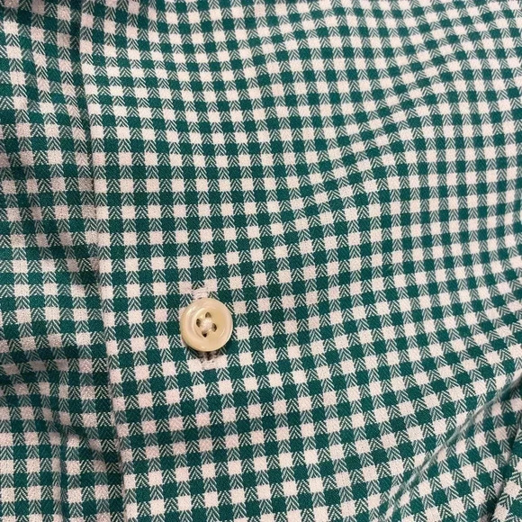 Brooks Brothers Regent Regular Fit Gingham Green Size 17 1/5-4/5 - Picture 6 of 11
